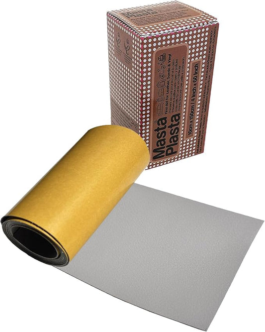 MASTAPLASTA Original Leather Repair Tape - Light Gray 60" x 4" (150 x 10 cm). Upholstery-Quality. Quick and Easy Leather Repair Patch Self Adhesive for Couch, Leather Patches for Car Seats
