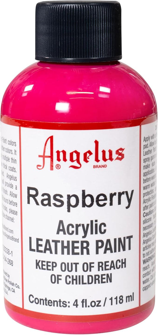 Angelus Acrylic Leather Paint, 4 Fl Oz (Pack of 1), Raspberry