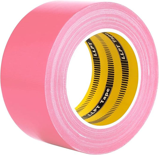 LLPT Duct Tape Premium Grade 2.36 Inches x 108 Feet x 11 Mil Easy Tear Residue Free Strong Adhesive Color Pink (DT251)