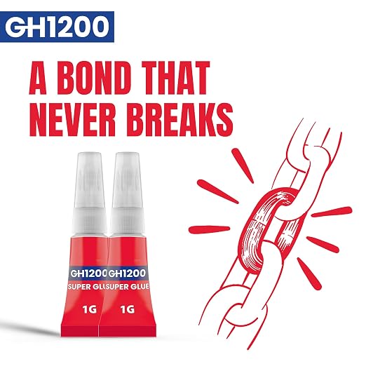 12 Grams Super Glue All Purpose with Anti Clog Cap. Ca Glue - Adhesive SuperGlue. Cyanoacrylate Glue for Hard Plastics, DIY Craft, Metal (12 g)
