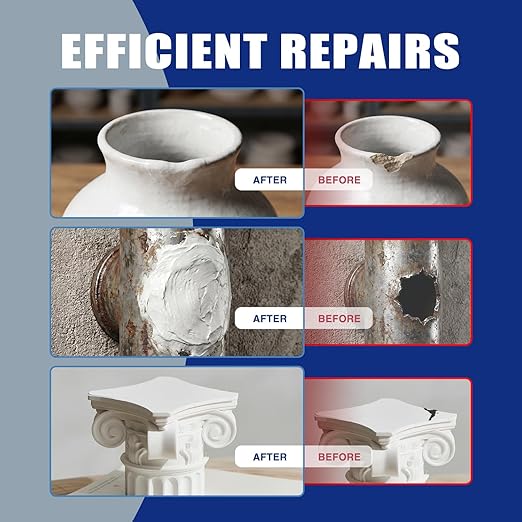 Epoxy Putty, 14oz/400g 2-Part AB Epoxy Filler, Multi-Purpose Fast Repair Sculpting Clay, High Strength Strong Adhesion for Metal, Plastic, Ceramic, Stone, Wood, Tile, Concrete, Black