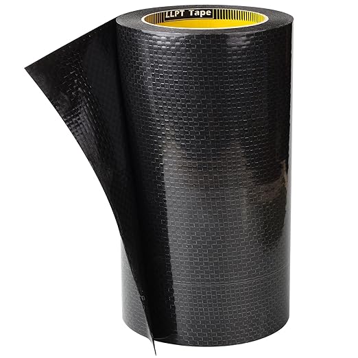 LLPT Underbelly Tape 8” x 50 Ft RV Underbelly Material Waterproof Fabric Strong Adhesive Braided Repair Patch Tape for Cuts Tears of RV Home Camper Trailer (RUT85001)