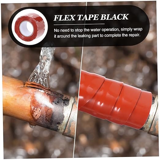 TEHAUX 3pcs Rubberized Seal Tape Mastic Duct Tape for Outdoor Leakproof Repair