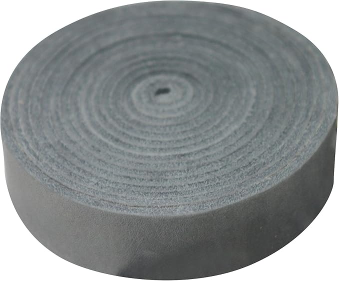 Leather Strap for Crafts & Jewelry | 72 Long × 5/8" Wide × 1/8" Thick (7-8oz) | Genuine Leather Strips for Crafts, Projects or Repairs - Smokey Gray | 4-Pack