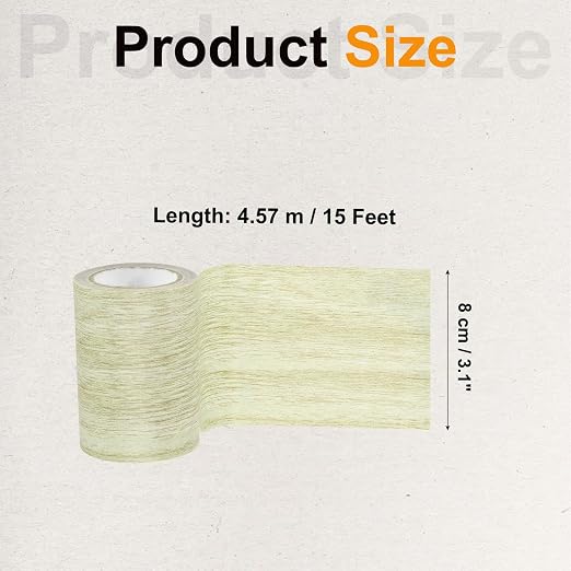 PATIKIL Wood Grain Tape 3.1" x 15 Ft, Self-Adhesive Wood Texture Repair Tape Realistic Wood Effect Contact Paper Patch for Furniture Cabinets Floor Walls Home Decoration, Grey Oak
