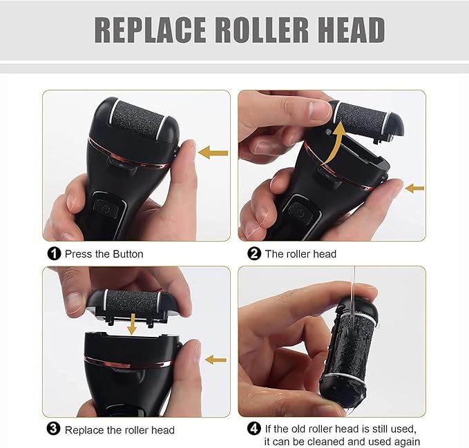 12 Pack Same Coarse Replacement Roller Head for Electric Foot Filer Callus Remover for Feet Pedicure Tools Pedicure Kit Refill Rollers for Cracked Heels and Dead Skin (12pcs Regular Coarse)