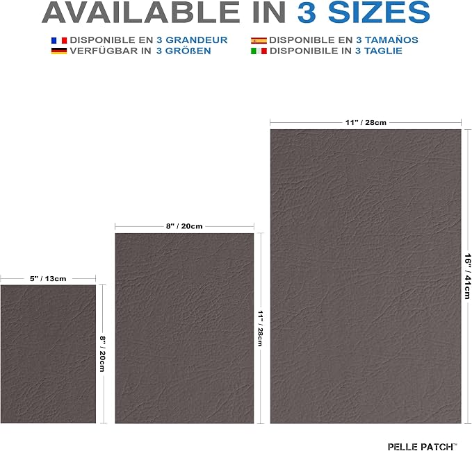 Car Seat Leather Repair Kit - 25 Colors Available - Original 11x16 - Brown-Grey