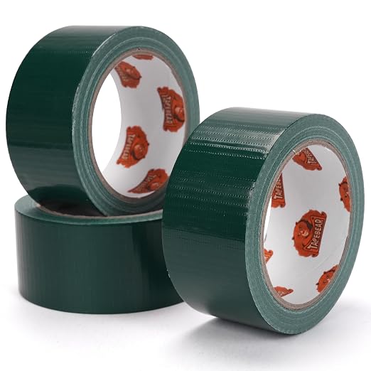 TAPEBEAR Green Duct Tape Heavy Duty 1.88" x 60FT, Strong Tough Utility Ducting Tape Waterproof, No Residue, Flexible, Hand Tear Binding Tape for DIY, Bundle, Patch, Protect & Repair, 3Rolls