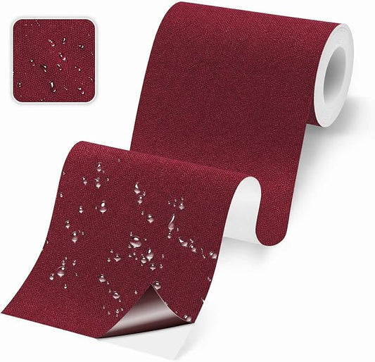 Canvas Repair Tape, Heavy Duty Waterproof Self-Adhesive Fabric Repair Patch for Tent, Sofa, Boat Covers, Chairs, Awning & Camping Outdoor Gear, 3.9"x79", WineRed