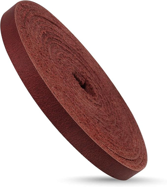 Ringsun 1/4 Inch Wide Flat Leather Strips for Crafts, Full Grain Leather Strap Cord String for Crafts, Tooling (2mm Thick 72.5 Inches Long Red)