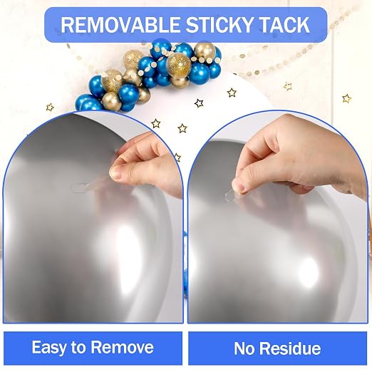 JANYUN 280 Pcs Mounting Putty, Double Sided Sticky Dots Clear Poster Putty | Removable Sticky Tack,No Trace Balloons for Wall Hanging Pictures Adhesive Putty for Home Office Crafts Decor 20x10mm