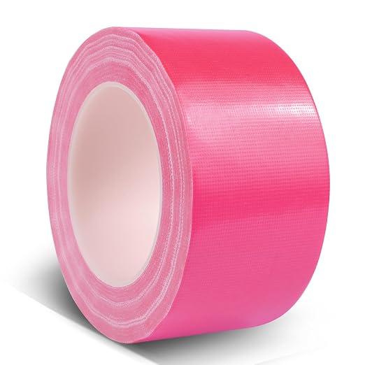 Pink Duct Tape Heavy Duty, 1.88 Inch x 35 Yard Waterproof Strong Adhesive Duct Tape for Indoor Outdoor Repairs Tear by Hand, 1 Roll