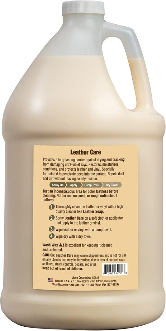 Aero Cosmetics Leather Care Conditioner UV Protectant Aircraft Grade Leather Care better than automotive products 1 Gallon