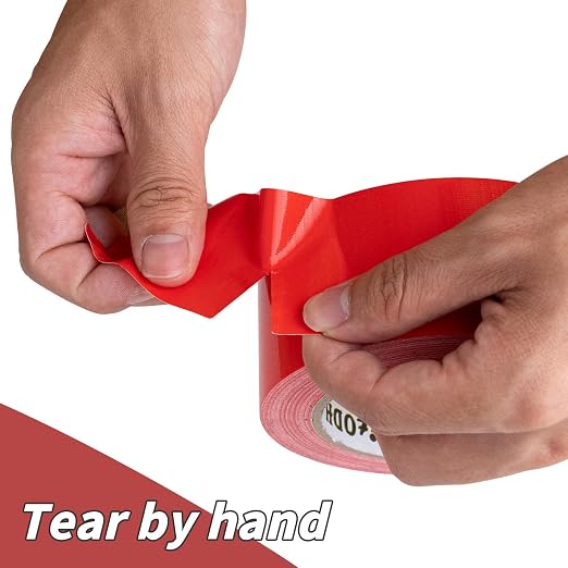 Oleitodh 22 Pack Red Duct Tape Heavy Duty,8.3 Mil Thickness,2 Inches x 30 Yards,Strong Industrial Strength,Flexible,No Residue,Waterproof and Tear by Hand,Multi-Use for Indoor & Outdoor Repairs