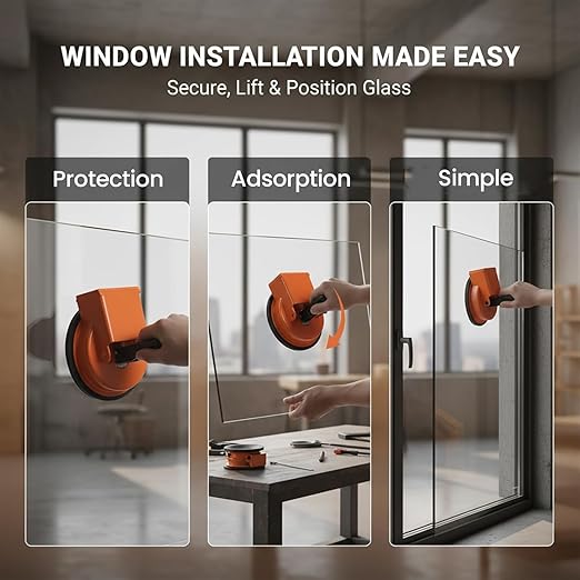 Floor Gap Fixer Tool - Heavy Duty Suction Cup Repair Tool for Laminate, Wood, Tile & Vinyl Flooring - Durable, Compact & Efficient Laminate Floor Gap Repair Tool (Black)