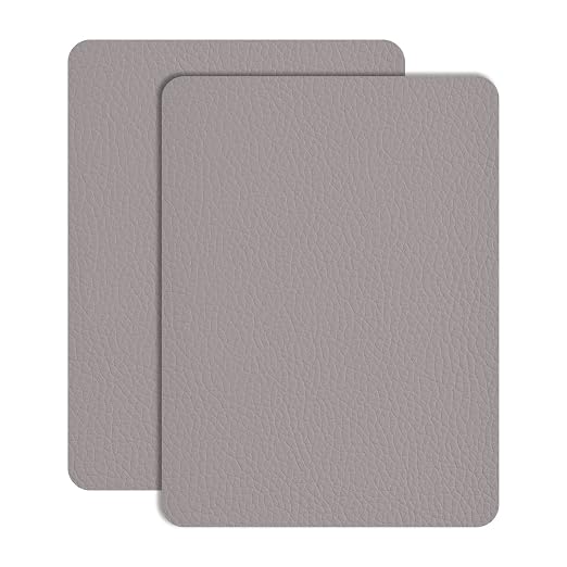 Leather Repair Patch Tape 8×12 inch 2 pcs Furniture Leather Strong Self Adhesive Tape for Sofas Couch Car Seats Cabinets Bags Anti Scratch Patches First Aid Patch Fixing Leather vory Grey1.0