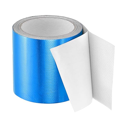 PATIKIL Awning Repair Tape 4" x 26ft Waterproof Canvas Tape High Adhesive Tear Repair Patch Kit for PVC Tarpaulin Tent Awning Fabric RV Sail Boat Cover, Blue