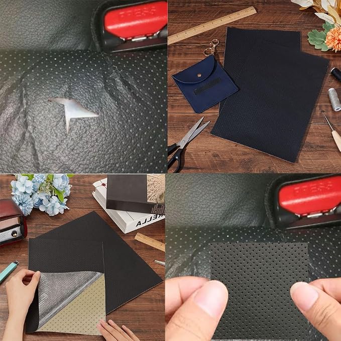 Leather Repair Patch Breathable Perforated Adhesive Self-Adhesive Repair Patch, Furniture Couch Car Seats Office Chairs Sofa Repair Patch Refurbished Patch Beige 17.7x78.7 Beige 2.0