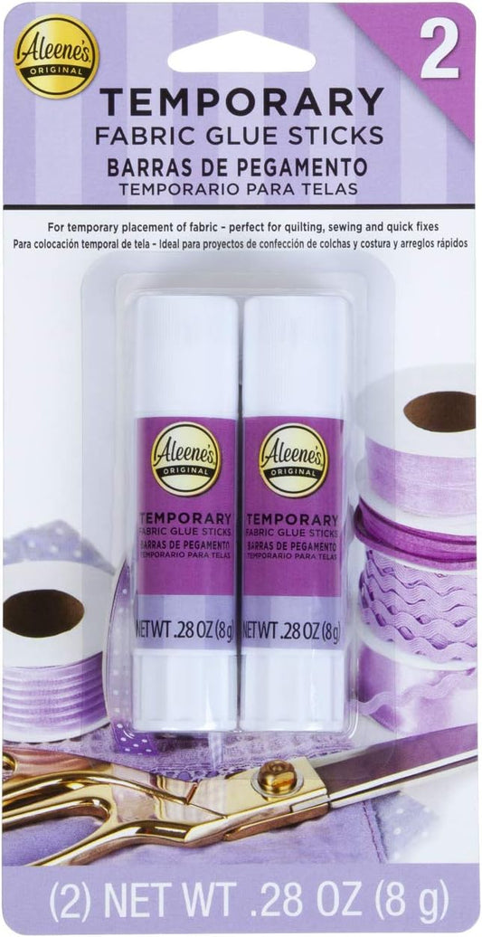 Aleene's No-Sew Temporary Fabric Glue Sticks, .28oz 2-Pack
