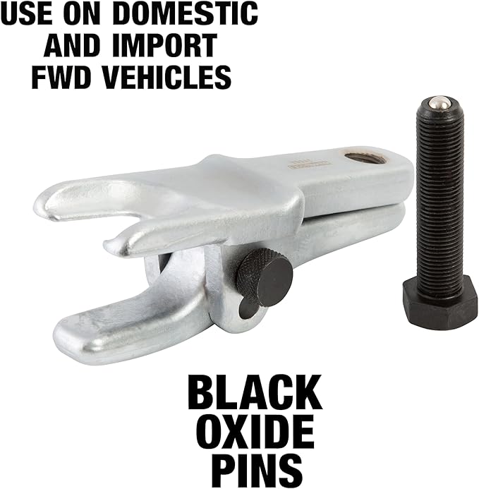 OEMTOOLS 37308 Ball Joint Separator, Adjustable 1 1/8 to 2 1/8 Inch Range, 3/4 Inch Forcing Bolt, Easy Puller Tool for Front Wheel Drive Vehicles