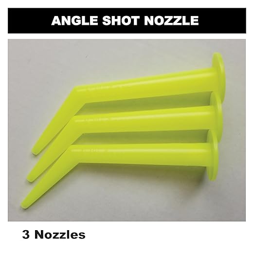 Albion Engineering Company 935-1(3 Pack) Angle Shot Plastic Nozzle for 1/10 Gallon Cartridges, Yellow, Pack of 3