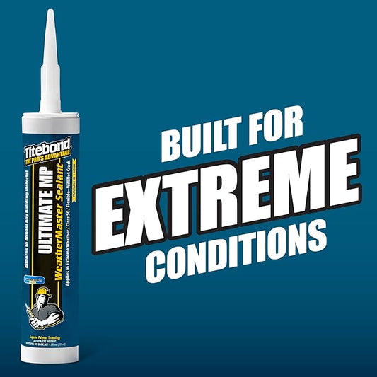 Titebond WeatherMaster Ultimate MP All-Weather Hybrid Sealant 71021-9.5 Oz. Cartridge - Gray (Pack of 2)