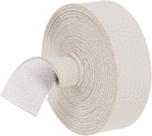MECCANIXITY Faux Leather Strap, 1" Width x 98" Long Grained Leather Belt Strip Trim Roll for DIY Craft Projects, Pet Collars, Traction Ropes, Bag Straps, Hobby Workshop (Grey)