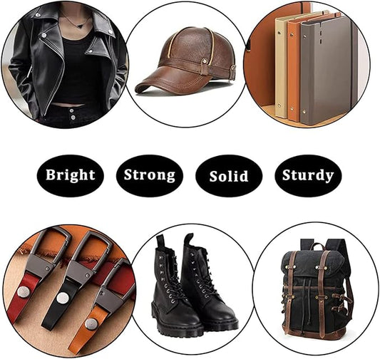 ALLOYGOLD 110 Sets Red Cooper Chicago Screws Assorted Kit 8 Sizes Leather Rivets Screw Flat Fillister Book BindingPosts Nail Rivet Chicago Bolts for DIY Leather Craft (M5 X 4,5,6,8,10,12,15,18)