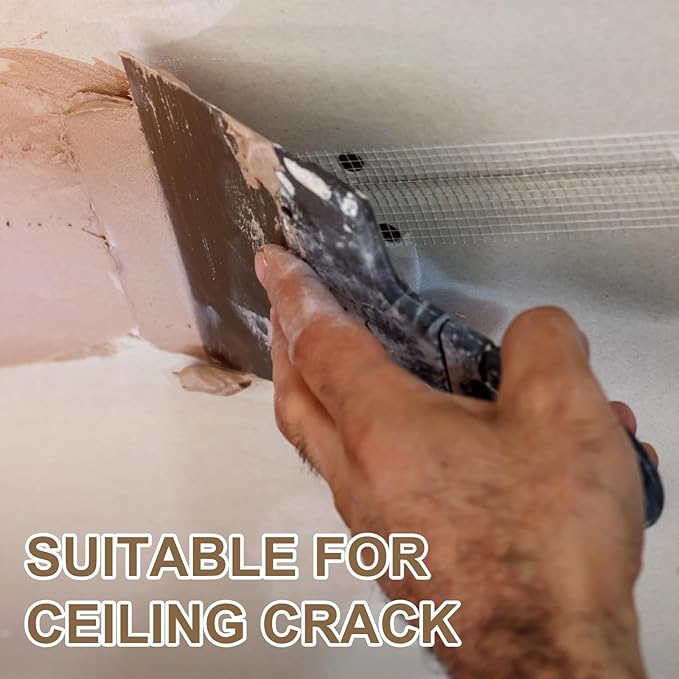 PATIKIL Drywall Repair Mesh Tape, 6 inch x 164 ft Fiberglass Repair Patch Self-Adhesive Dry Wall Joint Tape 6 Mesh Wall Hole Crack and Seam Patch, White