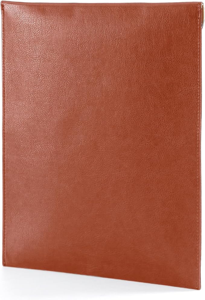 Leather File Folder for Documents,Important Document Folder with String Tie,Laptop Sleeve Notebook Case,Leather File Organizer,A4 Envelopes Filing Folder (Vertical, Brown)