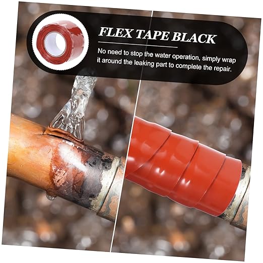 Flexible Rubberized Tape for Leaks Silicone Sealant Pipe Repair Tape Corrosion Resistant Leak Seal for Faucets Water Joints Heating and Sewer Fixing