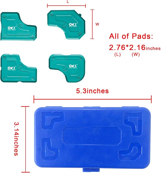 ORXPLUS Tools 4 Pieces Caulking Tool Kit Silicone Sealant Finishing Tool for Silicone Sealant Grout Finishing Sealing, Green (Pack of 2)