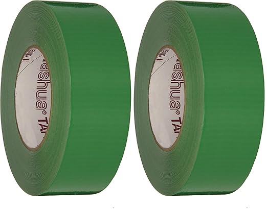 Nashua 398 Polyethylene Coated Cloth Professional Grade Duct Tape, 55m Length x 48mm Width, Green (Pack of 2)