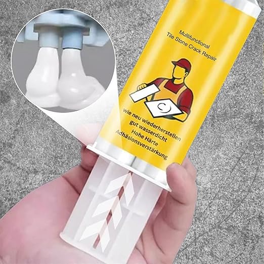 Quick-Drying Tile Repair Glue, Multifunctional Tile Stone Crack Repair Kit, Tile Repair kit for Ceramic Porcelain Floor Wall Tile Repair (2)