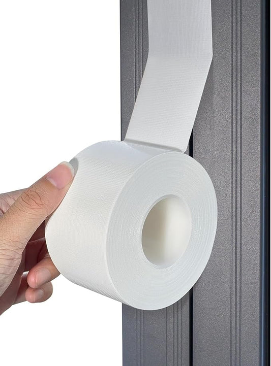 White Window Weather Sealing Tape,Window Draft Isolation Sealing Film Tape,Window AC Seal Air Conditioner Sealing Tape No Residue, Self Adhesive for Keep Out Cold Air Dust Rain, Waterproof