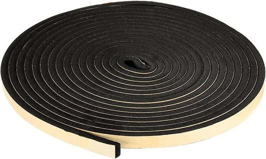 PATIKIL Foam Insulation Tape, 3/4" W x 3/8" t x 32.8FT Self Adhesive Weather Stripping Door Seal Strip for Door Window Air Conditioning, Black