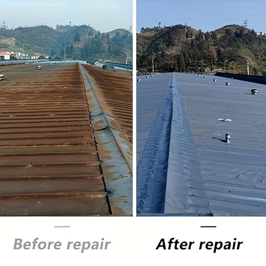 Waterproof Sealant Tape Self Adhesive Rubberized Asphalt Tape for RV Roof Metal Roof Corrugated Roof Leak Repair UV Resistant Heavy Duty Waterproofing Membrane(Gray, 7.874in*196.85in)