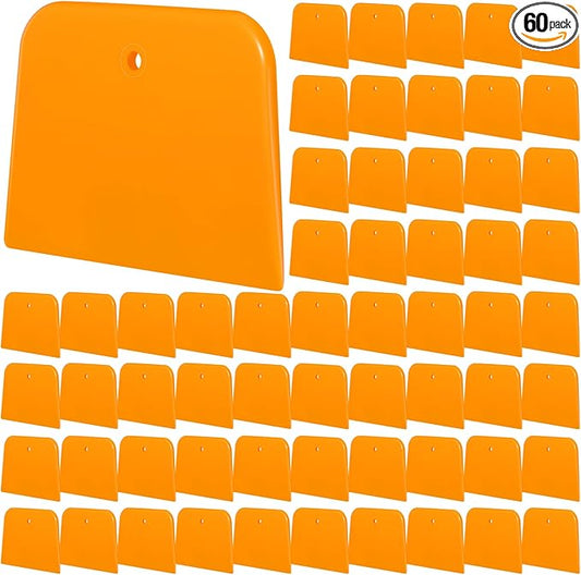 Frienda 60 Pcs Body Filler Spreaders Plastic Tools for Automotive Applying Putties Glazes Caulks and Paint (3.5 x 2.6 x 3.9 in)