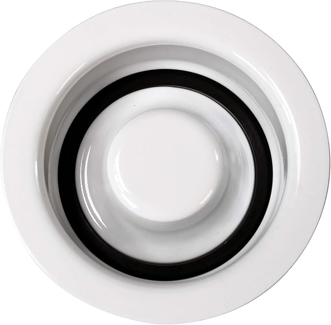 Westbrass D2089-50-50 4-1/4" Kitchen Sink Waste Disposal Drain Flange and Stopper, Powder Coat White (50-Pack)