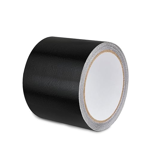 RV Awning Repair Tape Heavy Duty Waterproof Tent Repair Tape for Tarp,Parasol, Canopy, Car and Boat Covers, Underbelly Repair Patch Kit Outdoor UV proof Fabric Repair Patch Black (3 in x24.6ft)