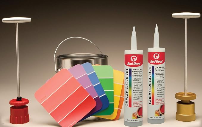 Red Devil 0409 Create A Color Caulk, 9.4 oz Cartridge, Tintable, 1 Pack