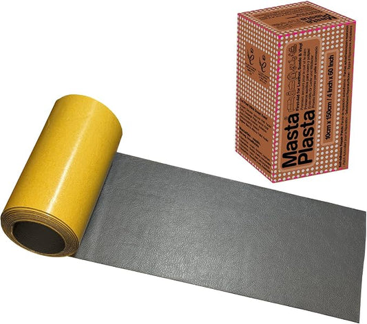MASTAPLASTA Original Leather Repair Tape - Gray 60" x 4" (150 x10 cm). Quick and Easy Upholstery-Quality Leather Repair Patch for Couch, Leather Patches for Car Seats