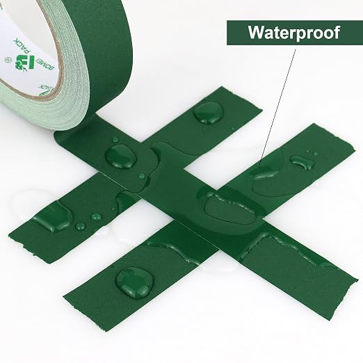 BOMEI PACK Dark Green Gaffer Tape, Matte Non-Reflective, 1inch x 30yds No Residue Hand Tear Self-Adhesive Tape for Labeling, Cable, Stage, Photo Studio, Painters and Duct Repair, 1 Pack