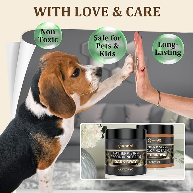 2025 New Advanced Leather Recoloring Balm,Medium Brown Leather Repair Kit for Furniture,Leather Dye Filler,Leather Color Restorer for Couches,Leather Scratch Remover for Car Interior