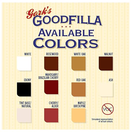 Water-Based Wood & Grain Filler (Trowel Ready) - Rosewood - 1 Gallon By Goodfilla | Replace Every Filler & Putty | Repairs, Finishes & Patches | Paintable, Stainable, Sandable & Quick Drying