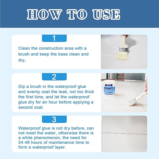 Waterproof Glue,Invisible Agent,Strong Waterproof Transparent Sealant,for Bathroom, Kitchen, Garden, Roofs, Walls (2, Kilograms)