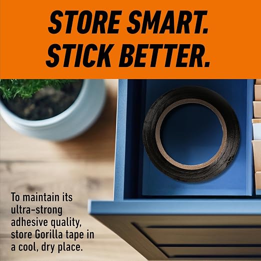 Gorilla Duct Tape, Black Tape, 1.88" x 35 yd (Pallet of 756 Rolls) - Heavy Duty and Weather Resistant for Indoor or Outdoor