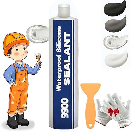 All-Purpose Super-Bonding Structural Sealant, 9900 Sealant Waterproof, Waterproof Adhesive 9900, Multi-Surfaces Adhesive for Roof Bathroom Tile (Clear-1PCS)