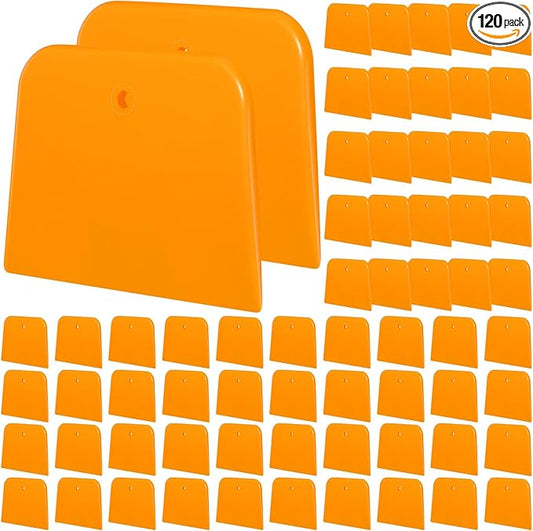 Frienda 120 Pcs Body Filler Spreaders Plastic Tools for Automotive Applying Putties Glazes Caulks and Paint (3.5 x 2.6 x 3.9 in)