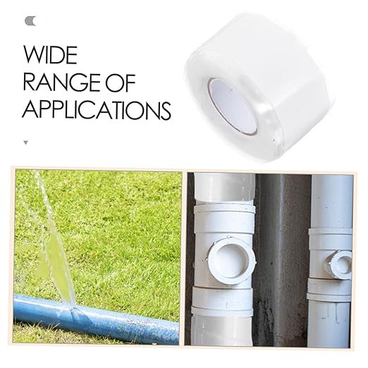 Zerodeko 1roll Wide Leak Repair Tape Strong Self-Adhesive Silicone Rubber Sealing Tape for Water Pipe Repairs and Hose Sealant